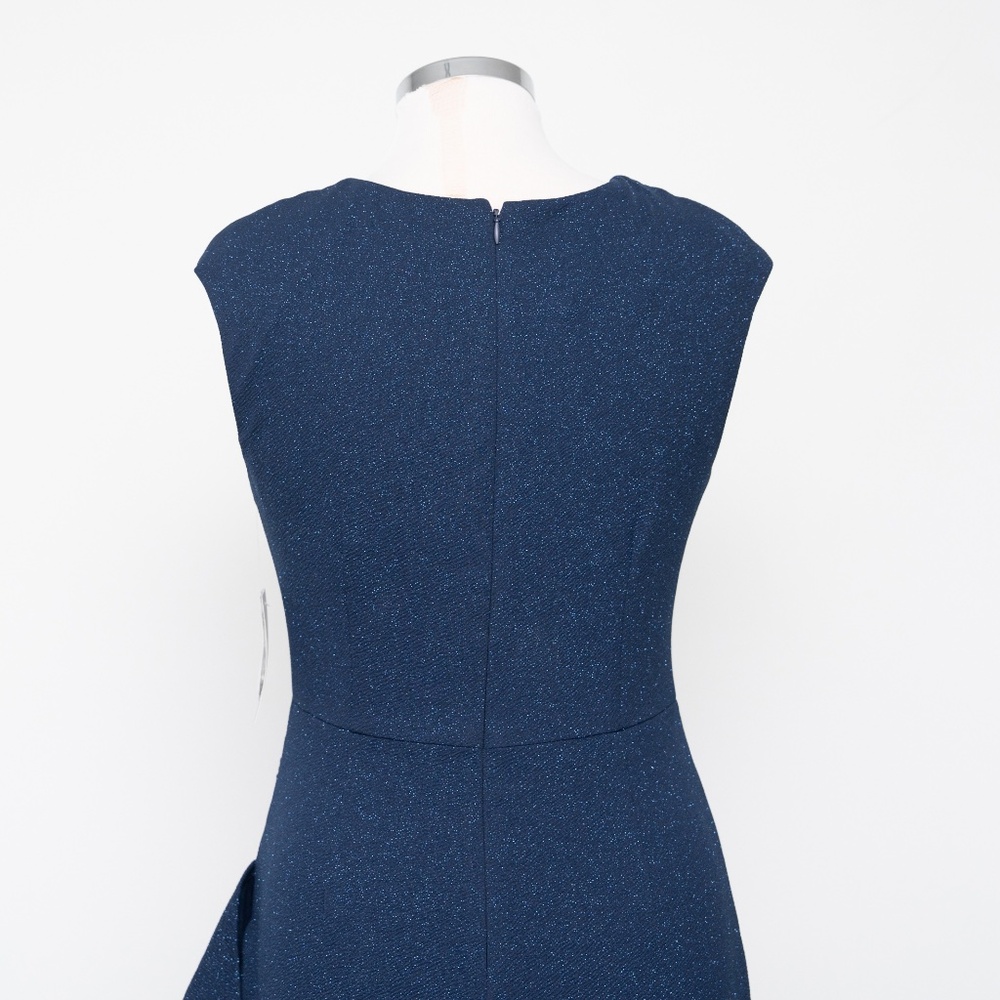 SLNY‎ - Beaded Neckline Faux Wrap Gown - Picture 10 of 14